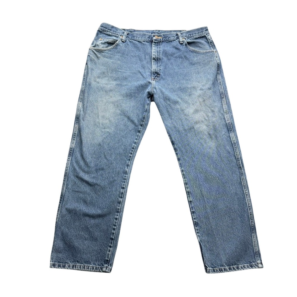 Wrangler Mens Regular Fit Jeans 42x30 Blue Denim Premium Quality
